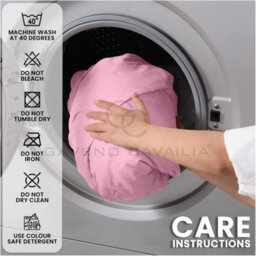 Gc Gaveno Cavailia Plain Dyed Fitted Bedsheet King Pink Super Soft & Comfy Non Iron Fitted Sheet - thumbnail 5