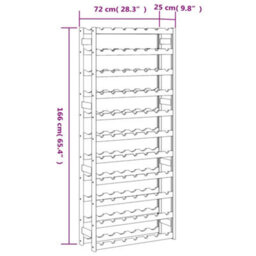 Walplus Wine Rack For 77 Bottles Grey Solid Wood Pine - thumbnail 7