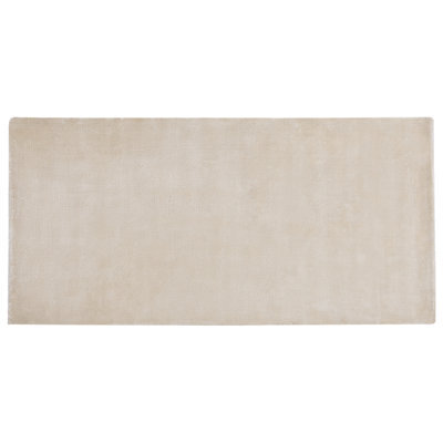 Beliani Rug Gesi Ii Light Beige 80 X 150 Cm Viscose - image 1