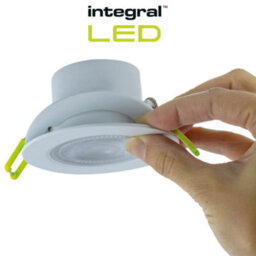 Integral LED Led Downlights 5.5W 510Lm 68mm Cut Out Dimmable 3000K (4 Pack) - Satin Nickel Bezels - thumbnail 7