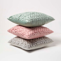Homescapes Grace Pleated Green Velvet Cushion - thumbnail 6