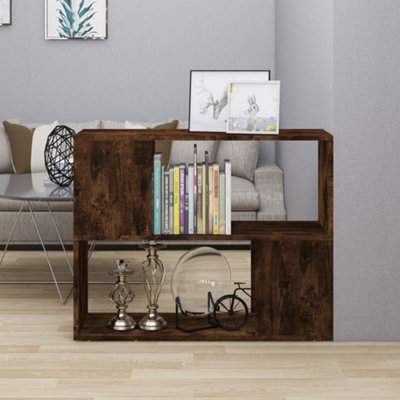 Berkfield Book Cabinet/room Divider Smoked Oak 80X24X63 Cm - image 1