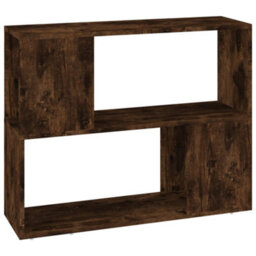 Berkfield Book Cabinet/room Divider Smoked Oak 80X24X63 Cm - thumbnail 2