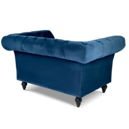 Bravich Cambridge Chesterfield Armchair - Velvet Blue - thumbnail 3