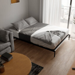 Wallbedking Murphy Bed Vertical 150Cm X 200Cm Studio Wall Bed, Fold-Down Guest Bed For Small Rooms, Apartments And Studios - thumbnail 1