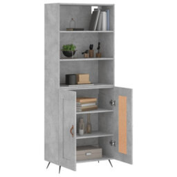 Berkfield Highboard Concrete Grey 69.5X34X180 Cm Engineered Wood - thumbnail 3