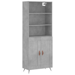 Berkfield Highboard Concrete Grey 69.5X34X180 Cm Engineered Wood - thumbnail 2