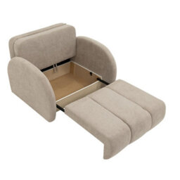 Viva Comfy Ii Living Room Sofa Bed With Storage Chipboard Frame Foam Mattress Metal Legs 132X103X85Cm Graphite - thumbnail 6