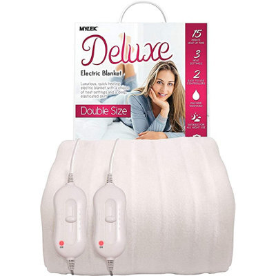 Mylek Electric Blanket Double Fully Heated Mattress Cover Underblanket With Elasticated Skirt - image 1