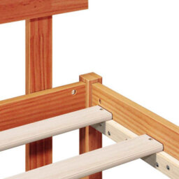 Berkfield Minimalist Bed Frame With Headboard Wax Brown 90X200 Cm Solid Wood Pine - thumbnail 8