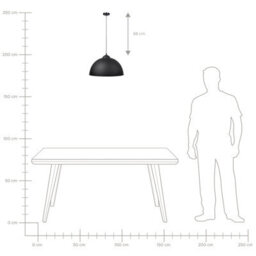 Wyld And Coco Black Half-Globe 1-Light Pendant Lamp With Gold Interior, W40 X D40 X H129 Cm - thumbnail 9