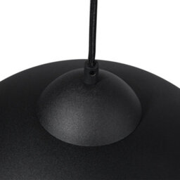 Wyld And Coco Black Half-Globe 1-Light Pendant Lamp With Gold Interior, W40 X D40 X H129 Cm - thumbnail 7
