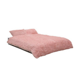Living And Home Soft And Warm Plush Single Size Faux Mink Fleece Bedding Duvet Cover With 2 Pillowcases Set Of 3 Pink - thumbnail 3