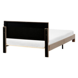 Beliani Bed With Storage Drawers Velvet Lonzac 140 X 200 Cm (Eu Double) Taupe - thumbnail 8