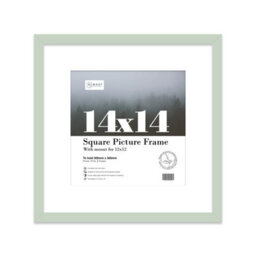 "14X14"" Mint Green Picture Frame - 14X14"" Square Frame With 12X12"" Mount For 14X14""/12X12"" Pictures Moderrn Style Thin Edge, 1 Pack" - thumbnail 1