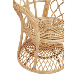 Orsina Brown Natural High Back Rattan Peakcock Chair, Rattan Arm Chair, Rattan Patio Chair For Home, Garden - thumbnail 9