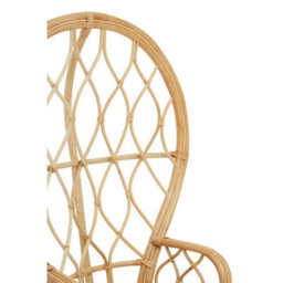 Orsina Brown Natural High Back Rattan Peakcock Chair, Rattan Arm Chair, Rattan Patio Chair For Home, Garden - thumbnail 8