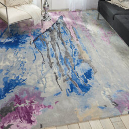 Grey Multicolor Wool Handmade Luxurious Modern ,optical/ (3D) Rug For Living Room And Bedroom-168Cm X 226Cm - thumbnail 3