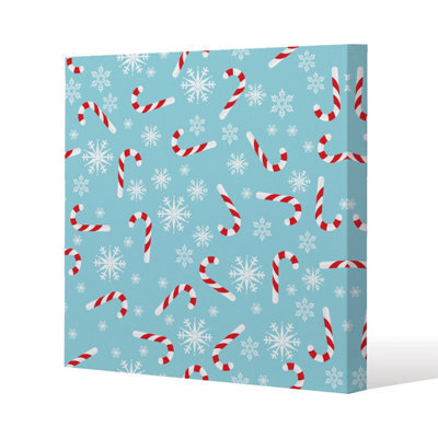 Andrew Lee Candy Canes And Snowflakes (Canvas) / 114 X 114 X 4Cm - image 1
