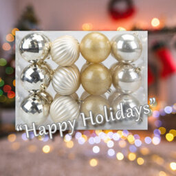 Christmas Bauble Decoration Hanging Tree Ornament X 24 8Cm Champagne - thumbnail 4