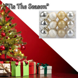 Christmas Bauble Decoration Hanging Tree Ornament X 24 8Cm Champagne - thumbnail 6