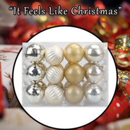 Christmas Bauble Decoration Hanging Tree Ornament X 24 8Cm Champagne - thumbnail 7