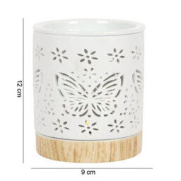 Ceramic Cut Out Butterfly Design Oil Burner (H) 11 Cm - thumbnail 5