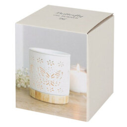 Ceramic Cut Out Butterfly Design Oil Burner (H) 11 Cm - thumbnail 4
