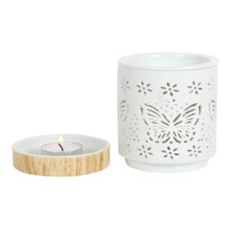 Ceramic Cut Out Butterfly Design Oil Burner (H) 11 Cm - thumbnail 3