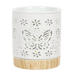 Ceramic Cut Out Butterfly Design Oil Burner (H) 11 Cm - thumbnail 2