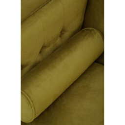 Orsina Refined 3 Seat Olive Velvet Sofa, Velvet Upholstered Mid Century Sofa, Contemporary Sofa For Livingroom - thumbnail 8