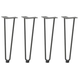 Berkfield Hairpin Legs For Coffee Table 4 Pcs Anthracite 42 Cm Solid Steel - thumbnail 2