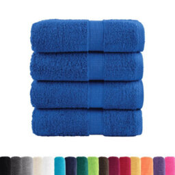 Berkfield Premium Guest Towels Solund 4Pcs Blue 30X50Cm 600Gsm - thumbnail 2