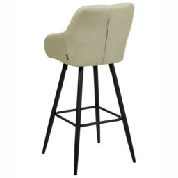 Wyld And Coco Novahome Set Of 2 Light Green Upholstered Bar Stools With Arms And Footrest - thumbnail 5