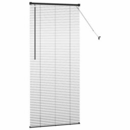 Berkfield Window Blind With Curtains Manual Black Aluminium - thumbnail 6