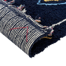 Beliani Black Cotton Hand-Tufted Rug 140 X 200 Cm Rectangular - thumbnail 5