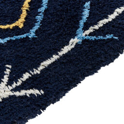 Beliani Black Cotton Hand-Tufted Rug 140 X 200 Cm Rectangular - thumbnail 6