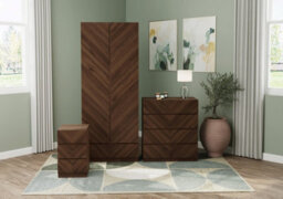 Gfw Catania 3 Drawer Bedside Table Royal Walnut - thumbnail 2