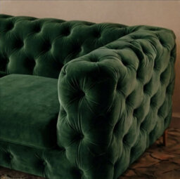 Monaco Chesterfield 3 Seater Chaise Sofa Green Velvet L Shaped Corner Chaise- Left Hand Deep Buttoned Upholstery Couch Lounge - thumbnail 3