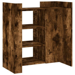 Berkfield Sideboard Smoked Oak 73.5X35X75 Cm Engineered Wood - thumbnail 2