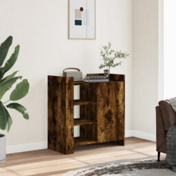 Berkfield Sideboard Smoked Oak 73.5X35X75 Cm Engineered Wood - thumbnail 1