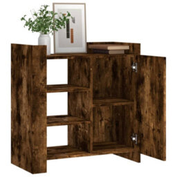 Berkfield Sideboard Smoked Oak 73.5X35X75 Cm Engineered Wood - thumbnail 3