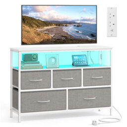 LEDREM Chest Of Drawers, Storage Unit, Steel, Mdf, Non-Woven Fabric, For Bedroom - thumbnail 2