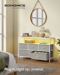 LEDREM Chest Of Drawers, Storage Unit, Steel, Mdf, Non-Woven Fabric, For Bedroom - thumbnail 3