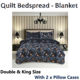TheWhiteWater Limited Bedspread - Luxury Quilted - Reversible - Bed Throw Warm Quilt - Bedspread Patchwork Heer Design Set 150 Gsm - 3 Tog - thumbnail 3