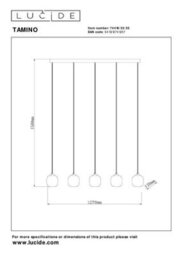 Lucide Tamino Pendant Light - Led Dim. 3000K - Black - thumbnail 7