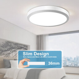 Komore 24W Led Cool White Flush Mount Ceiling Light, 1800Lm 6500K - thumbnail 6