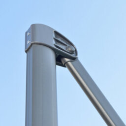 Outsunny 3 X 3(M) Cantilever Parasol Garden Umbrella With Cross Base Grey - thumbnail 9