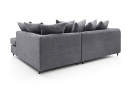 SquareBoxx Rivoli L Shape Corner Sofa In Grey Jumbo Cord - Right Hand Facing Chaise - thumbnail 6