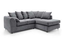 SquareBoxx Rivoli L Shape Corner Sofa In Grey Jumbo Cord - Right Hand Facing Chaise - thumbnail 4